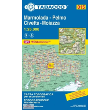 Tabacco 015. Marmolada - Pelmo - Civetta - Moiazza turista térkép Tabacco 1: 25 000 térkép