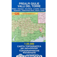 Tabacco 026. Prealpi Giuli - Valli del Torre turista térkép Tabacco 1: 25 000 térkép
