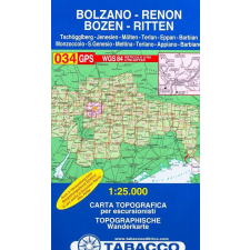 Tabacco 034. Bolzano - Renon, Bozen - Ritten - Tschögglberg turista térkép Tabacco 1: 25 000 térkép