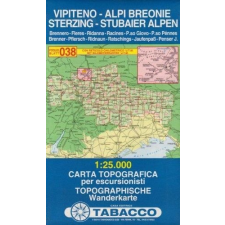 Tabacco 038. Vipiteno - Alpi Breonie, Sterzing - Stubaier Alpen turista térkép Tabacco 1: 25 000 térkép