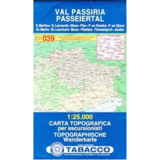 Tabacco 039. Val Passiria turista térkép Tabacco 1: 25 000 térkép