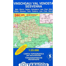 Tabacco 044. Val Venosta - Sesvenna, Vinschgau - Sesvenna With ski-touring routes turista térkép Tabacco 1: 25 000 térkép