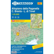 Tabacco 067. Altopiano della Paganella-C.Brenta-L.di Tovel turista térkép Tabacco 1: 25 000 2017 térkép