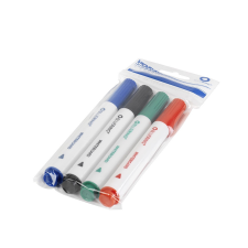 Táblamarker készlet, kerek Bluering®, 4 klf. szín filctoll, marker