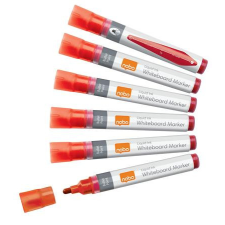  Táblamarker, kúpos hegyű, 1-3 mm, NOBO, piros filctoll, marker