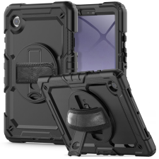  Tablettok Samsung Galaxy Tab A9 8.7 X110 / X115 - SOLID360 ütésálló, kitámasztható, fekete tablet tok tablet tok