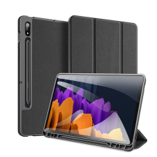  Tablettok Samsung Galaxy Tab S7 11,0" (SM-T870, SM-T875) - DUXDUCIS DOMO fekete smart case, ceruza tartóval tablet tok