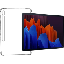 Tablettok Samsung Galaxy Tab S7+ PLUS 12.4 coll (SM-T970, SM-T976) - átlátszó, sarokerősített szilikon tablet tok tablet tok
