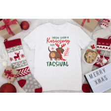  Tacsi karácsony fehér póló ajándéktárgy