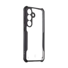 Tactical Quantum Stealth Samsung Galaxy Galaxy S25 hátlap tok, átlátszó/fekete tok és táska
