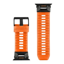 Tactical Tough Band Apple Watch Ultra mágneses szilikon szíj, narancs-fekete okosóra kellék