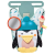 TAF TOYS Taf Toys játék autóba Penguin Play and Kick Car Toy zenélő pingvin 12955