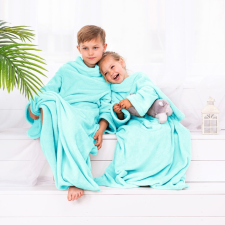 Takaró Lazykids türkiz sima klasszikus 90x105 DecoKing babaágynemű, babapléd