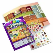 TAKTIK Vydavateľstvo, s.r.o. 3D Fun Stickers - In the Kitchen gyermek- és ifjúsági könyv