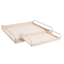  Tálca szett fém homok 37,5-30cm 2db-os dekorációs kellék
