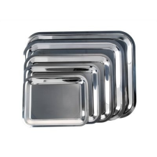 . Tálca, szögletes, rozsdamentes acél, krómozott, 25 x 21cm konyhai eszköz