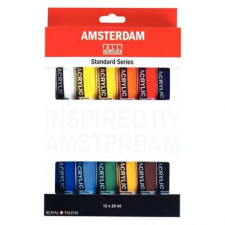 Talens Amsterdam akrilfesték készlet - 20 ml - Standard Series Acrylics (12 db) akrilfesték