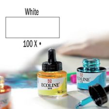 Talens Ecoline akvarellfesték koncentrátum, 30 ml - 100, white akvarell