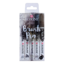 Talens Ecoline Brush Pen akvarell ecsetfilc készlet - 5 db, Grey akvarell