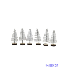  Talpas fenyő 6,5 cm*6 db - Fehér dekorációs kellék