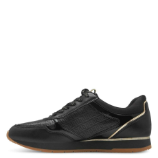Tamaris női sportos fűzős cipzáras sneaker félcipő fekete 23603-42-098 07388