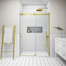  Tampere .||. Gold toló zuhanyajtó, 120x195cm, 6mm, NANO fürdőkellék