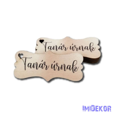 Tanár úrnak 3,2x7,2 cm - Kutyacsont biléta dekorációs kellék