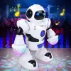  Táncoló, zenélő világító robot – karjában LED lámpákkal, forgó fénysugarakkal HT-01 (BBJ)