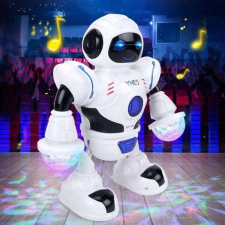  Táncoló, zenélő világító robot – karjában LED lámpákkal, forgó fénysugarakkal HT-01 (BBJ) elektronikus játék