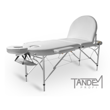  TANDEM Profi A3D Oval összecsukható és hordozható alumínium masszázságy Szín: fehér szépségápolási bútor
