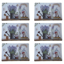 Tányértartó szett asztaltálaláshoz, modell Pufo Lavender Sweet Home, 6 db konyhai eszköz