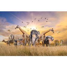  Tapéta Állatok az afrikai szavannáról, 400 x 250 cm tapéta, díszléc és más dekoráció