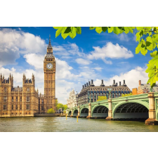  Tapéta Big Ben tavasszal, 300 x 200 cm tapéta, díszléc és más dekoráció