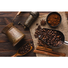  Tapéta Összetétel68 Kávé, rusztikus elrendezés4, 300 x 250 cm tapéta, díszléc és más dekoráció