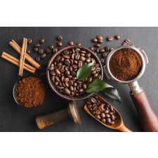  Tapéta Összetétel69 Kávé, rusztikus elrendezés5, 350 x 200 cm tapéta, díszléc és más dekoráció