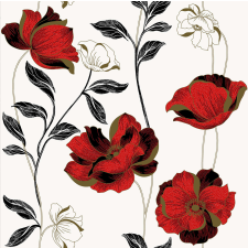  Tapéta simplex Essays fehér-piros tapéta, díszléc és más dekoráció