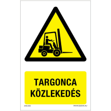Targonca közlekedés Műanyag tábla 320x500 mm információs címke