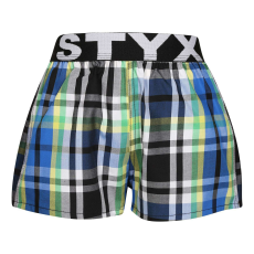  Tarka gyerek klasszikus boxeralsó Styx sport gumi (BJ1017) 6-8 éves