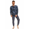 Taro Greg férfi pizsama, kék, batikolt XL