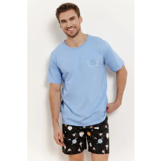 Taro Spencer férfi pizsama, kék, bolygómintás XXL
