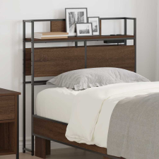  Tároló fejtámla polcokkal fejtámlával barna tölgy 80 cm Faanyag ágy és ágykellék