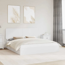  Tárolós Ágy fejtámlával fiókkal Fehér 180 x 200 cm Faanyag ágy és ágykellék