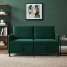  Tárolós Kanapé Sötétzöld 152 x 78 x 87 cm Poliészter bútor