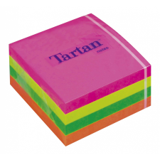 TARTAN 76x76mm öntapadó jegyzettömb (400 db) - Vegyes színek (FT510090325) jegyzettömb