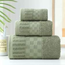  Tartanica zöld színű törölköző - 30x50 cm lakástextília