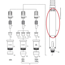  Tartócső TM-125 gépi plazmafejhez hegesztés