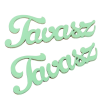  Tavasz felirat fa menta 9,5cm 2db-os