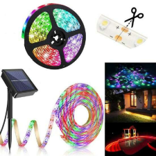 Távirányítással vezérelhető, időzíthető, napelemes, kültéri RGB LED szalag - 5M kültéri világítás