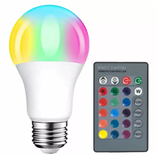  Távirányítós LED izzó, hangulat világítás, RGB, E27, 3W izzó