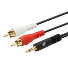 TB AKTBXAJ2RCA250B 3.5mm Jack apa - 2x RCA apa Kábel (2.5m) (AKTBXAJ2RCA250B) kábel és adapter